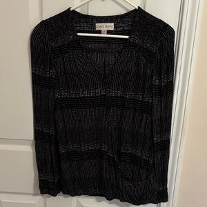 Knox Rose Black and White Women's Blouse